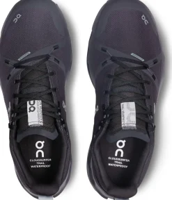 On Hiking Shoes & Boots|Running Shoes-Mens Cloudsurfer Trail Waterproof Shoes - Black-Eclipse