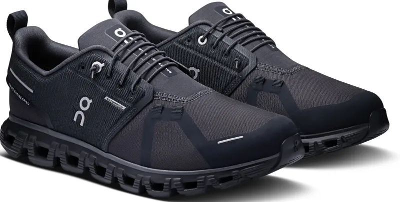 On Walking Shoes-Mens Cloud 6 Waterproof Shoes - Black-Black
