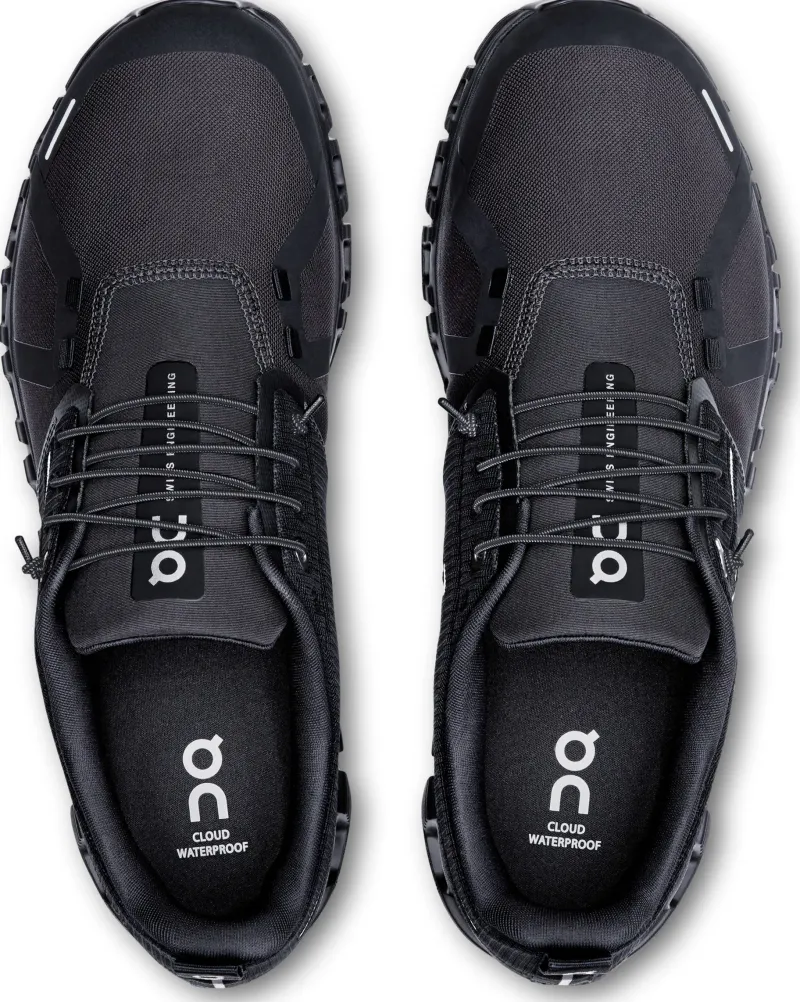 On Walking Shoes-Mens Cloud 6 Waterproof Shoes - Black-Black