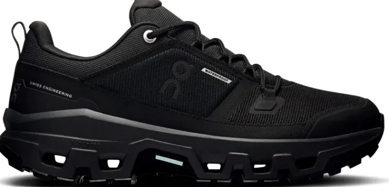On Hiking Shoes & Boots|Walking Shoes-Womens Cloudrock Low Waterproof Shoes - Black-Black
