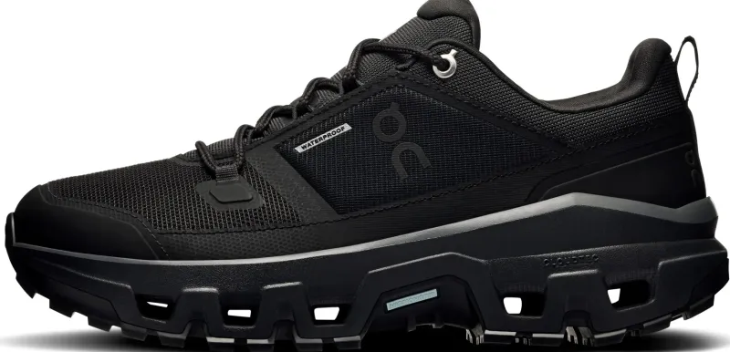 On Hiking Shoes & Boots|Walking Shoes-Womens Cloudrock Low Waterproof Shoes - Black-Black