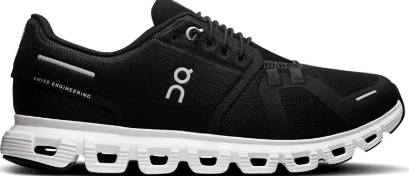 On Hiking Shoes & Boots|Walking Shoes-Womens Cloud 6 Shoes - Black-White