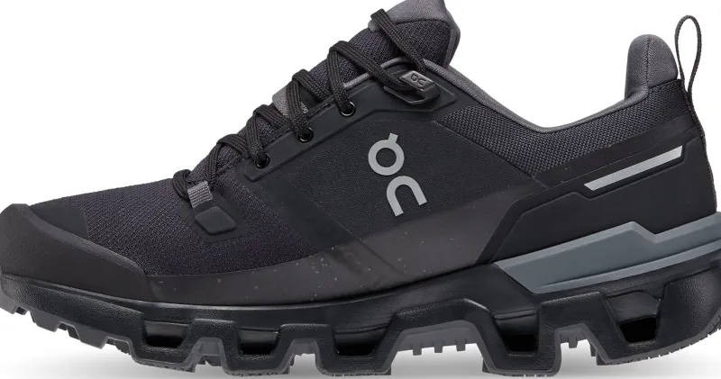 On Walking Shoes-Womens Cloudwander Waterproof Hiking Shoes - Black-Eclipse