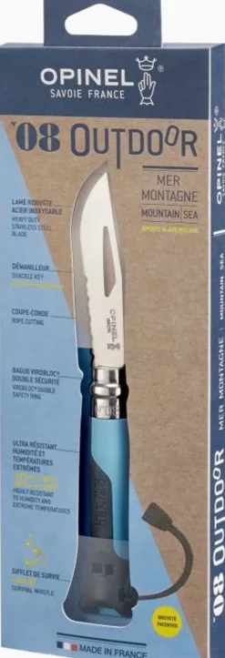 Opinel Knives & Multi-Tools-No.8 Outdoor Knife - Blue