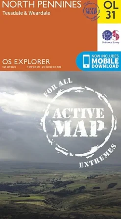 Ordnance Survey Maps And Books-OS Explorer - Active Map OL31 - North Pennines