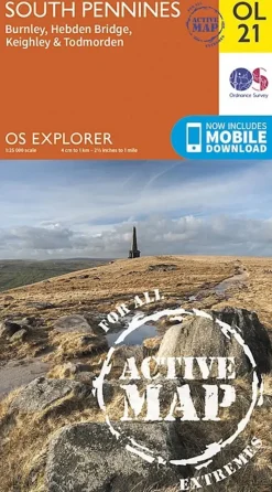 Ordnance Survey Maps And Books-OS Explorer - Active Map OL21 - South Pennines
