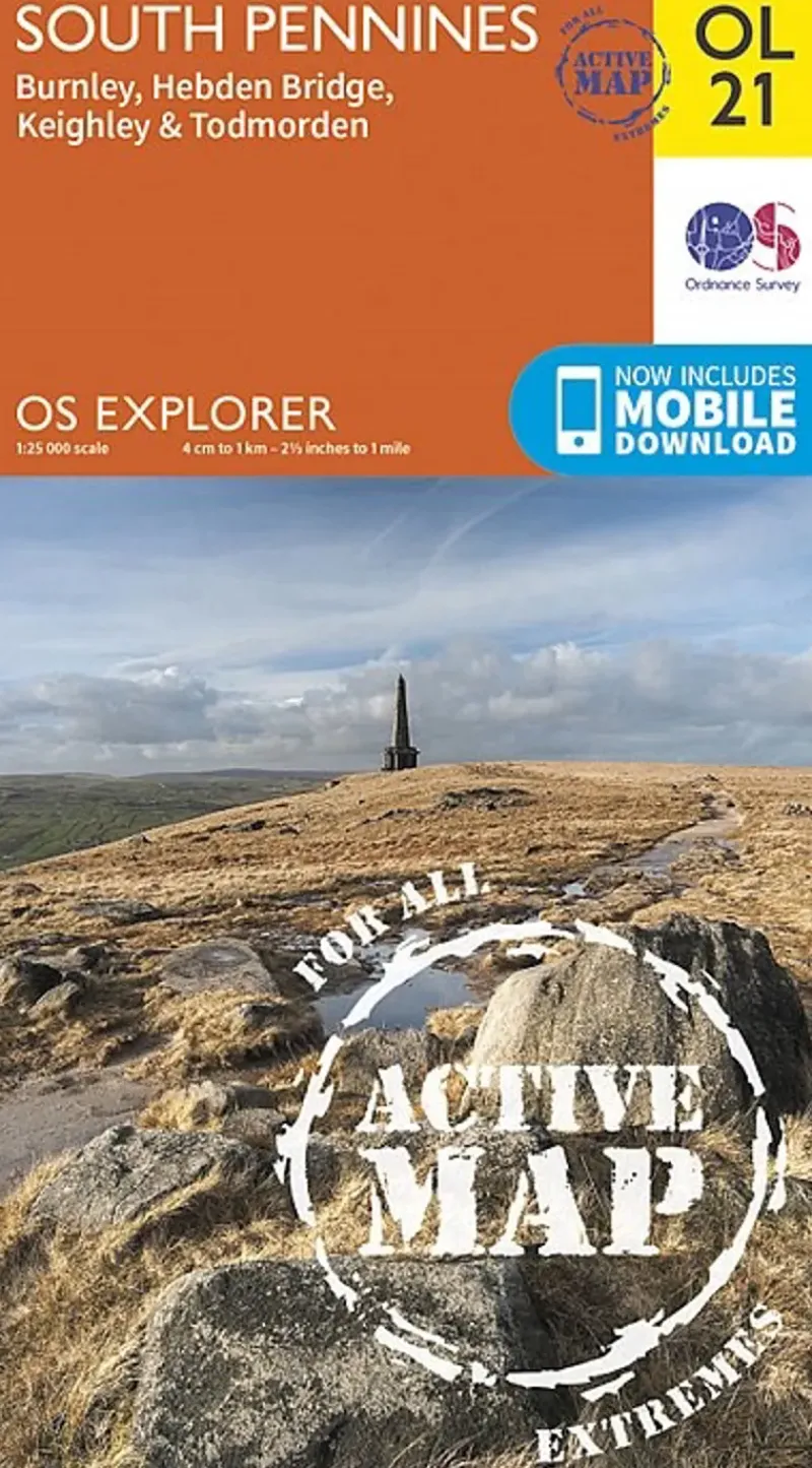 Ordnance Survey Maps And Books-OS Explorer - Active Map OL21 - South Pennines