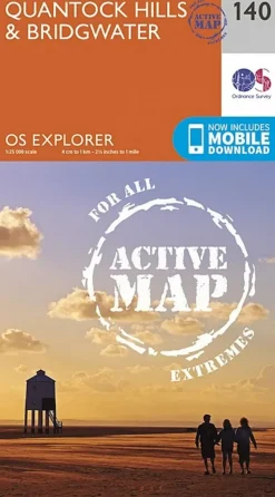 Ordnance Survey Maps And Books-OS Explorer - Active Map 140 - Quantock Hills and Bridgwater