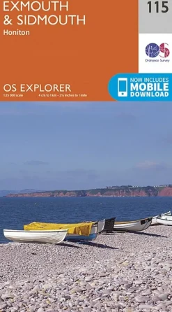 Ordnance Survey Maps And Books-OS Explorer Map 115 - Exmouth and Sidmouth