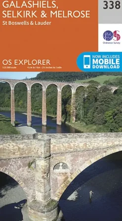 Ordnance Survey Maps And Books-OS Explorer Map 338 - Galashiels Selkirk and Melrose