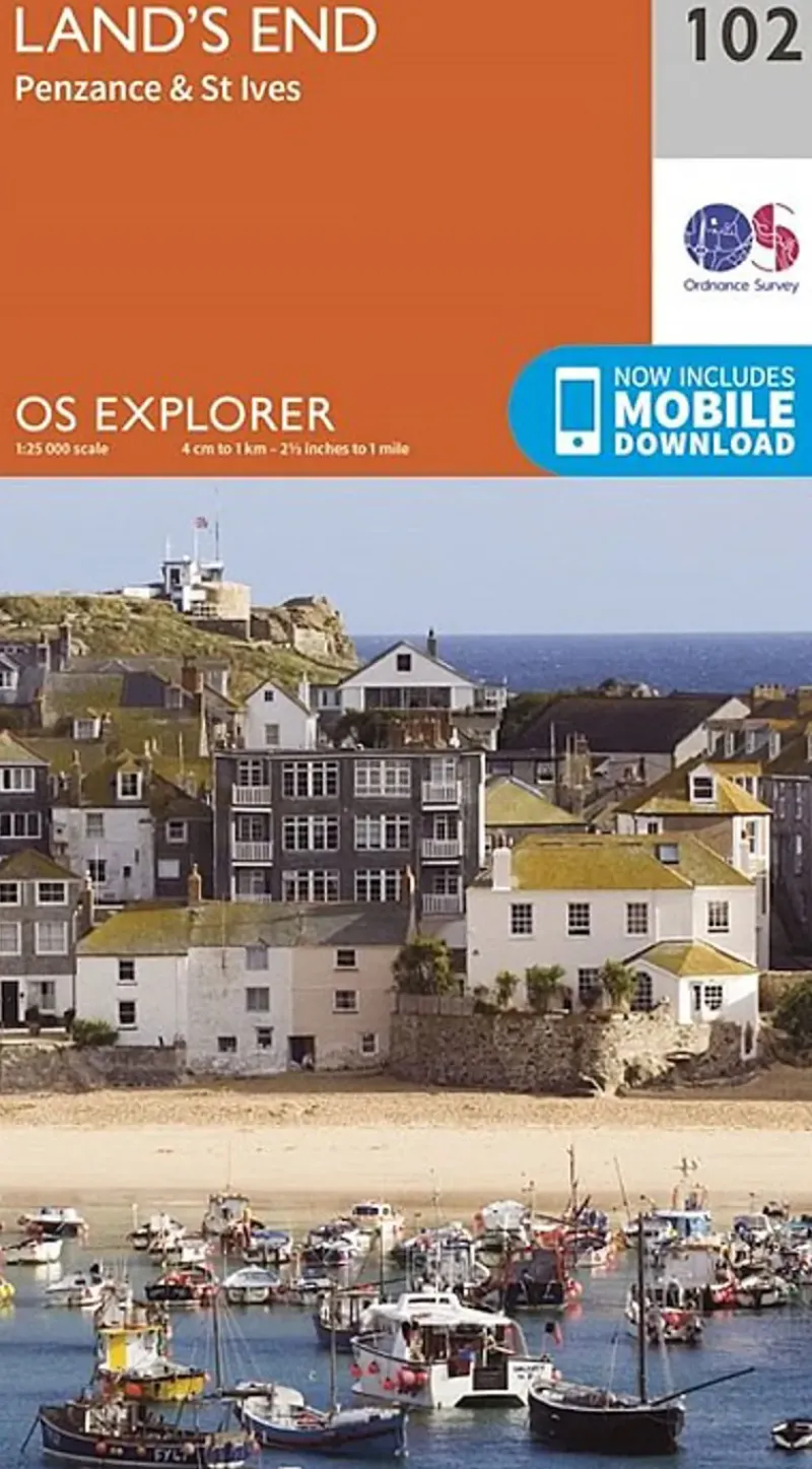 Ordnance Survey Maps And Books-OS Explorer Map 102 - Lands End - Penzance and St Ives