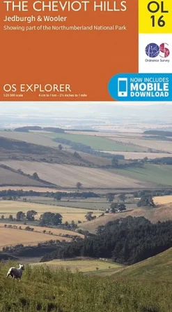 Ordnance Survey Maps And Books-OS Explorer Map OL16 - The Cheviot Hills Jedburgh and Wooler