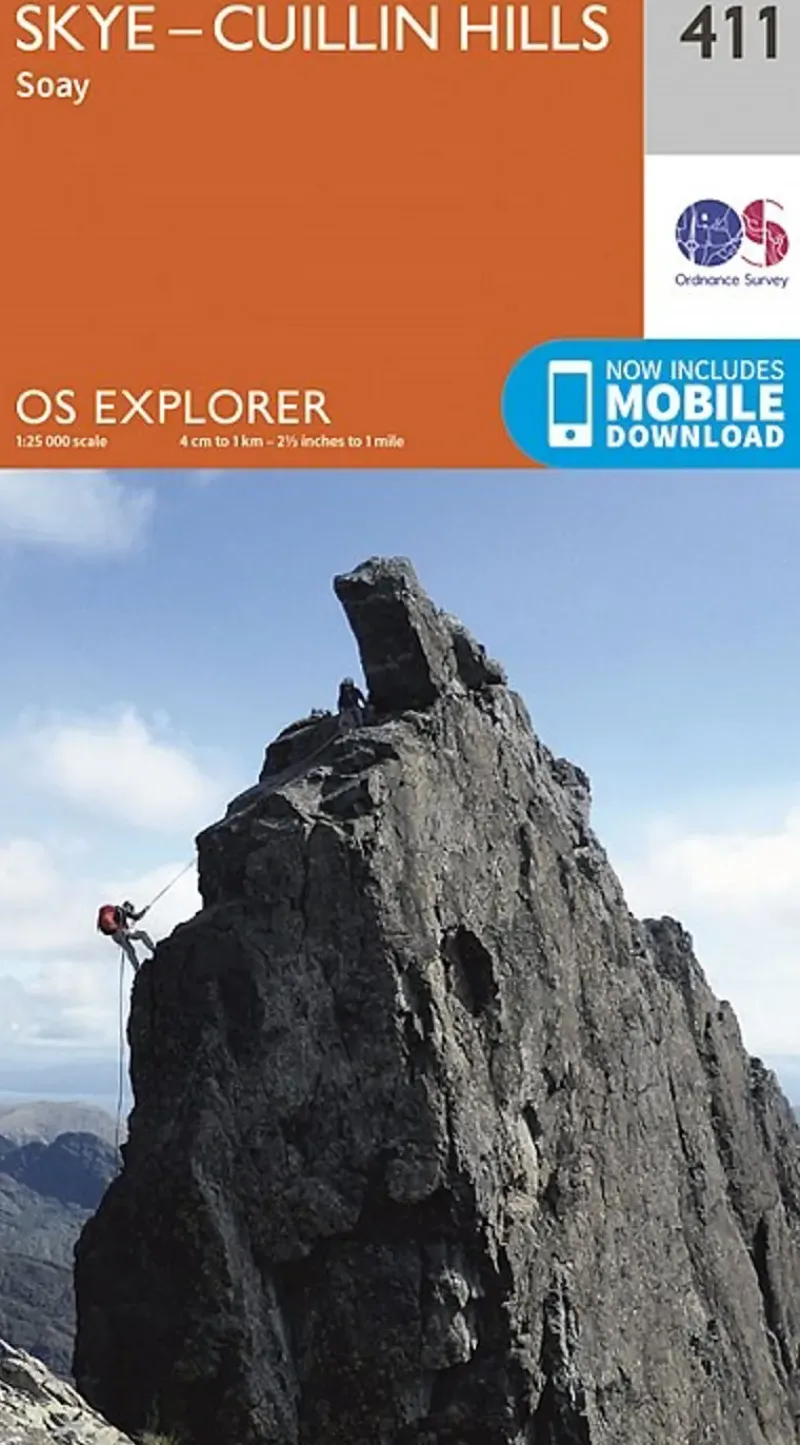 Ordnance Survey Maps And Books-OS Explorer Map 411 - Skye - Cuillin Hills - Soay
