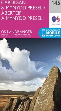 Ordnance Survey Maps And Books-OS Landranger Map 145 - Cardigan and Mynydd Preseli