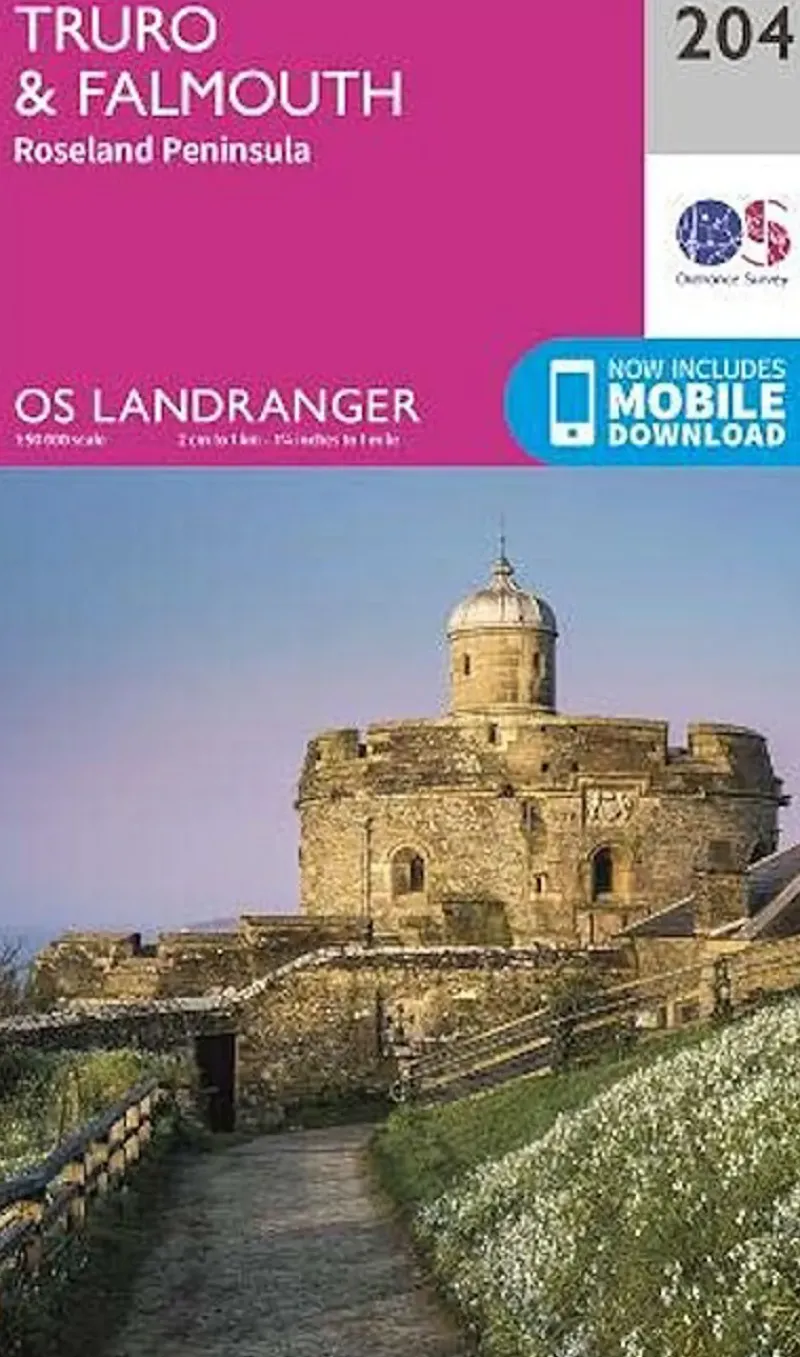 Ordnance Survey Maps And Books-OS Landranger Map 204 - Truro and Falmouth - Roseland Peninsula