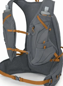 Osprey Fast & Light Rucksacks And Vests-Duro 15 with Flasks - Phantom Grey-Toffee Orange