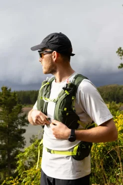 Osprey Fast & Light Rucksacks And Vests-Duro 15 with Flasks - Phantom Grey-Toffee Orange