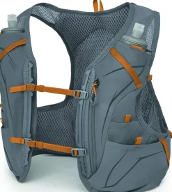 Osprey Fast & Light Rucksacks And Vests-Duro 6 with Flasks - Phantom Grey-Toffee Orange