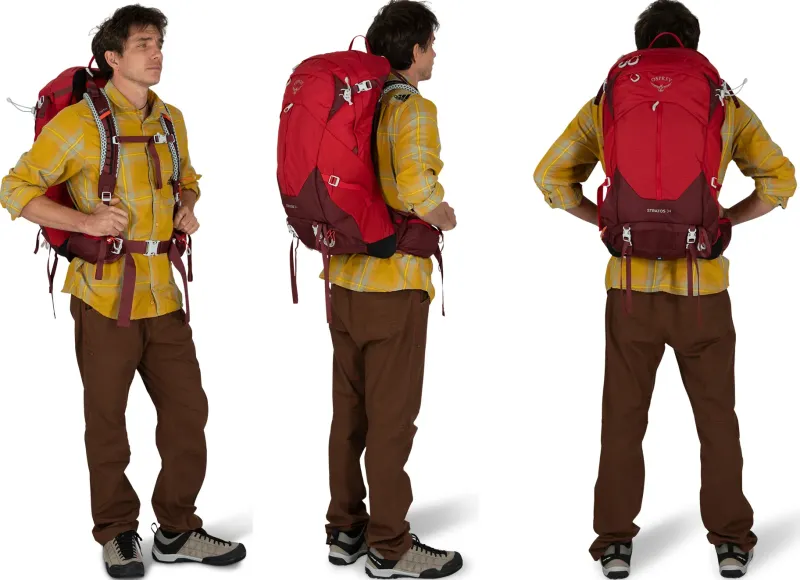 Osprey Day Packs-Stratos 34 Rucksack - Tunnel Vision Grey