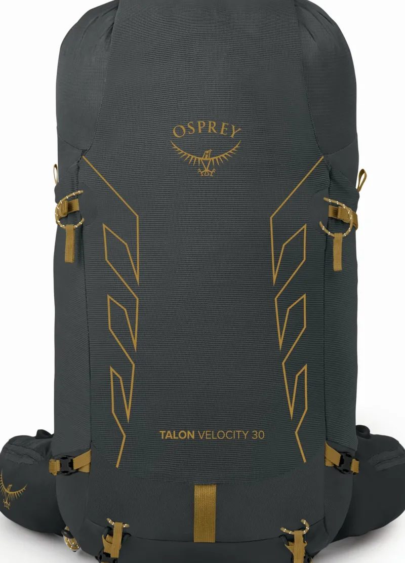 Osprey Fast & Light Rucksacks And Vests-Talon Velocity 30 Rucksack - Dark Charcoal-Tumbleweed Yellow