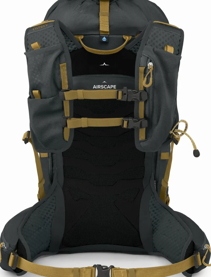 Osprey Fast & Light Rucksacks And Vests-Talon Velocity 30 Rucksack - Dark Charcoal-Tumbleweed Yellow