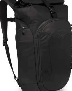Osprey Day Packs-Transporter Roll Top Rucksack - Raven Black
