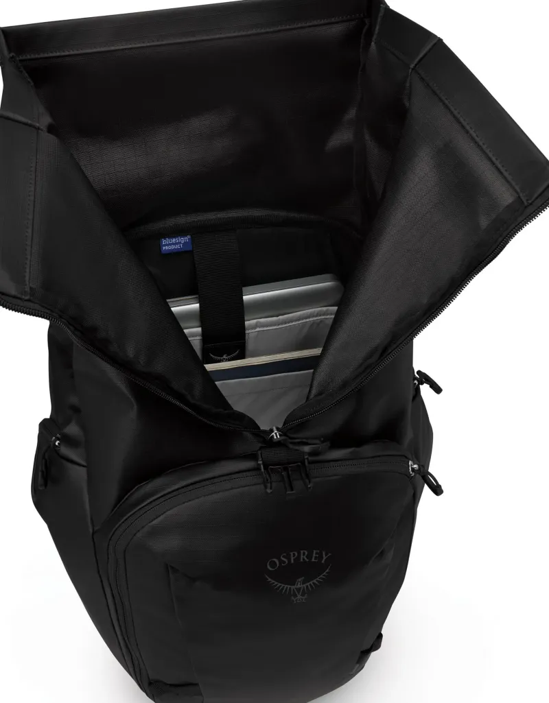 Osprey Day Packs-Transporter Roll Top Rucksack - Raven Black