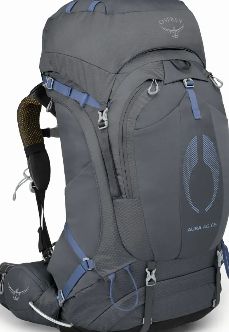 Osprey Backpacking Packs-Womens Aura AG 65 Rucksack - Tungsten Grey