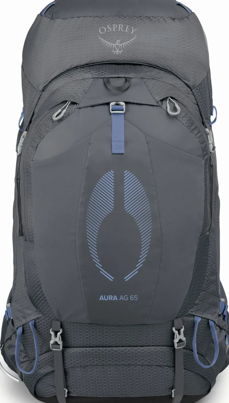 Osprey Backpacking Packs-Womens Aura AG 65 Rucksack - Tungsten Grey