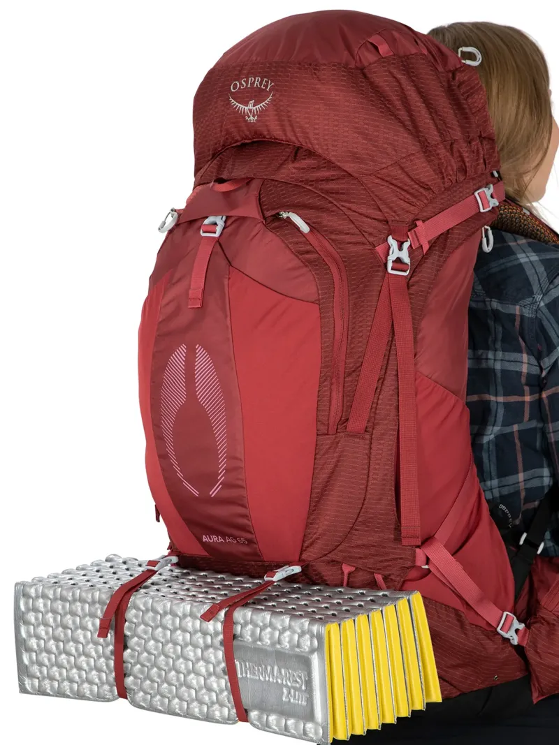 Osprey Backpacking Packs-Womens Aura AG 65 Rucksack - Tungsten Grey