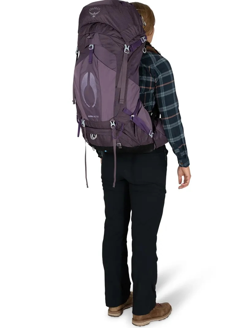 Osprey Backpacking Packs-Womens Aura AG 50 Rucksack - Tungsten Grey