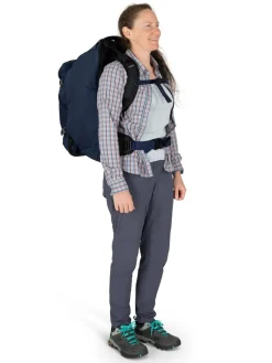 Osprey Luggage & Carry-On-Womens Fairview 55 Travel Pack - Night Jungle Blue
