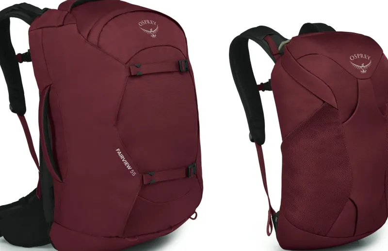 Osprey Luggage & Carry-On-Womens Fairview 55 Travel Pack - Zircon Red