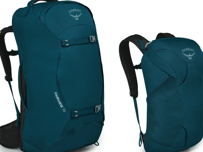 Osprey Luggage & Carry-On-Womens Fairview 70 Travel Pack - Night Jungle Blue