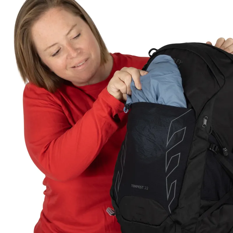 Osprey Day Packs-Womens Tempest 22 Rucksack - Extended Fit - Black-Coal Grey