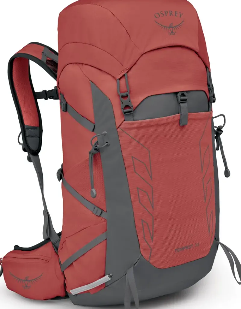 Osprey Day Packs-Womens Tempest 33 Rucksack - Red Pampas-Coal Grey