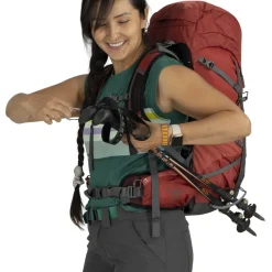 Osprey Day Packs-Womens Tempest 33 Rucksack - Red Pampas-Coal Grey