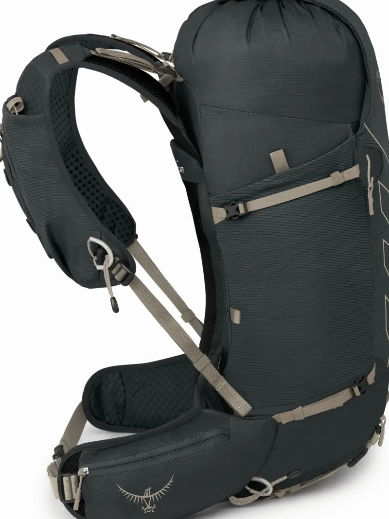 Osprey Fast & Light Rucksacks And Vests-Womens Tempest Velocity 30 Rucksack - Dark Charcoal-Chiru Tan