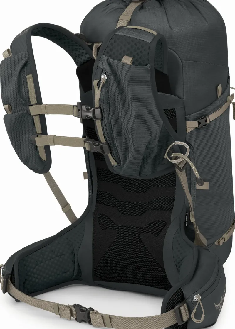 Osprey Fast & Light Rucksacks And Vests-Womens Tempest Velocity 30 Rucksack - Dark Charcoal-Chiru Tan