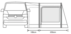 Outdoor Revolution Ex Demo Tents & Camping-Movelite T2R Low Drive-Away Awning - DEMO MODEL