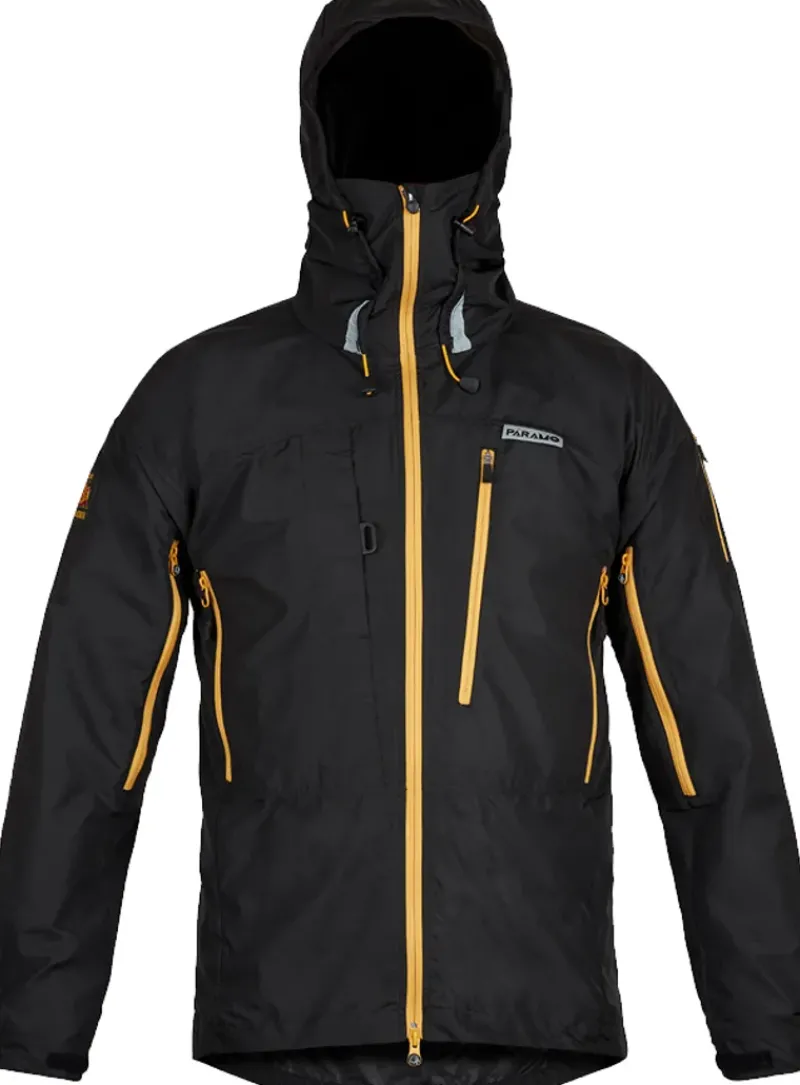 Paramo Windshirts-Mens Enduro Windproof Jacket - Black-Gold Zip