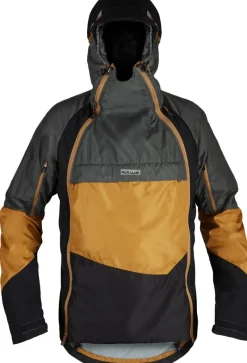 Paramo Waterproof Jackets-Mens Velez Evolution Hybrid Smock - Cumin-Steel-Black