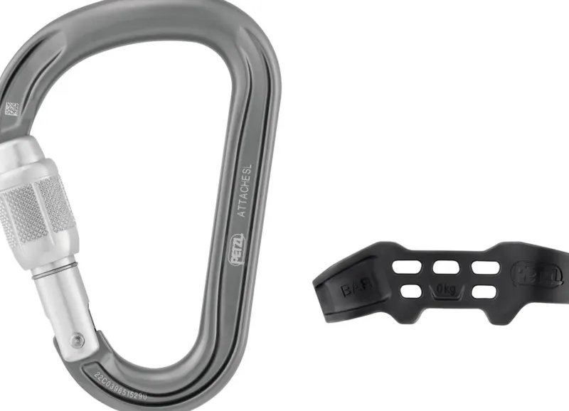 Petzl Carabiners & Quickdraws-Attache Bar Carabiner - Gray