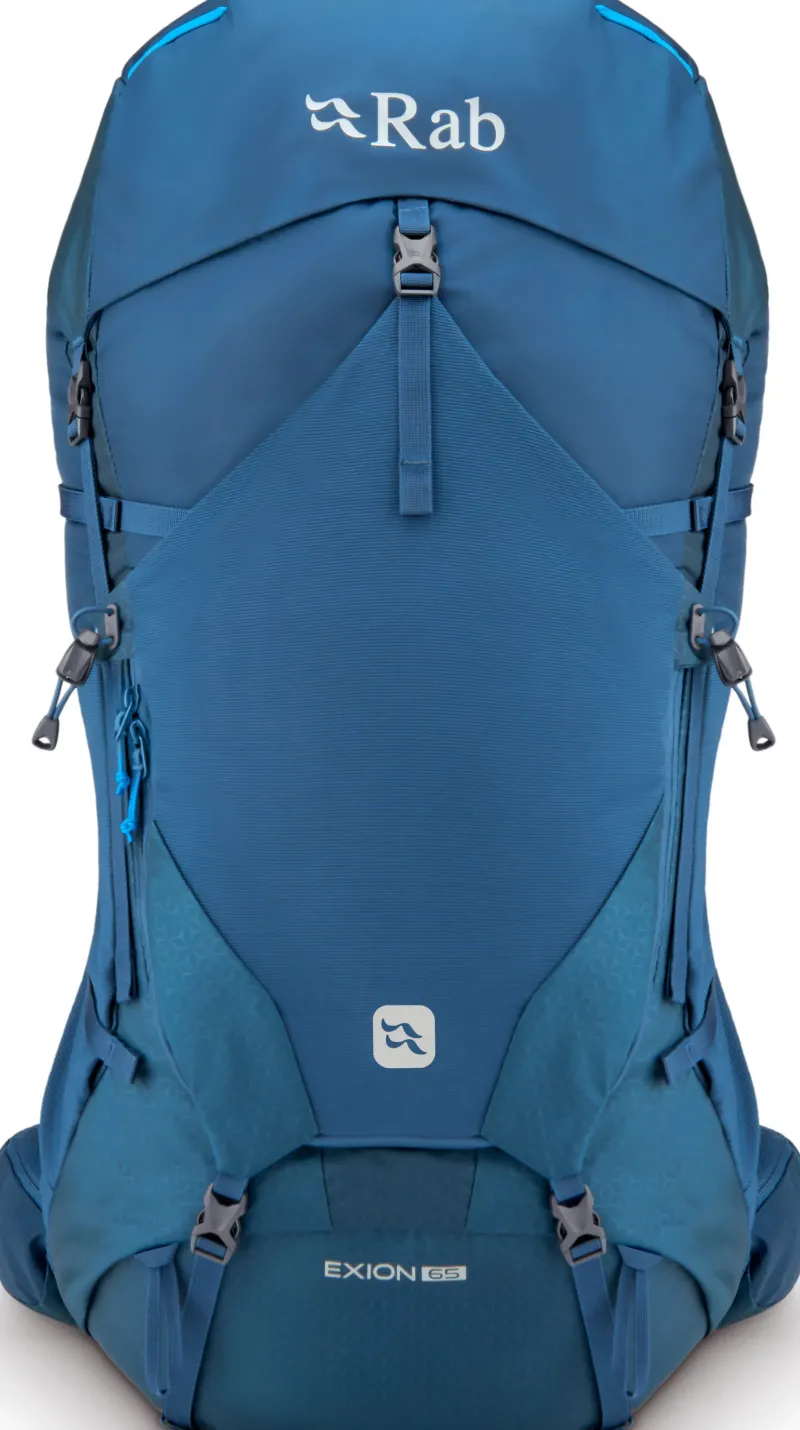 Rab Backpacking Packs-Exion 65 Rucksack - Tempest Blue - M-L