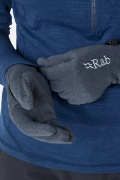 Rab Gloves-Geon Gloves - Black-Steel Marl