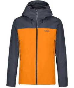 Rab Waterproof Jackets-Mens Arc Eco Jacket - Beluga-Marmalade