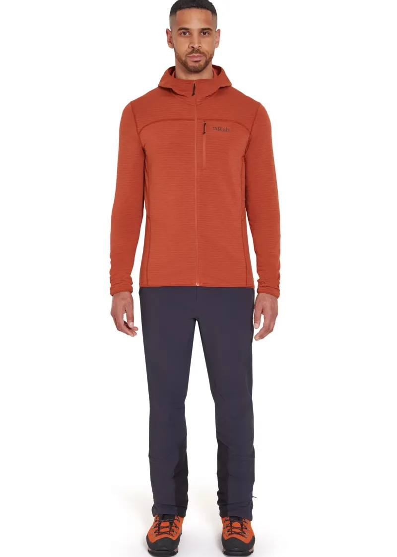 Rab Fleece & Mid Layer-Mens Ascendor Light Hoody - Tuscan Red