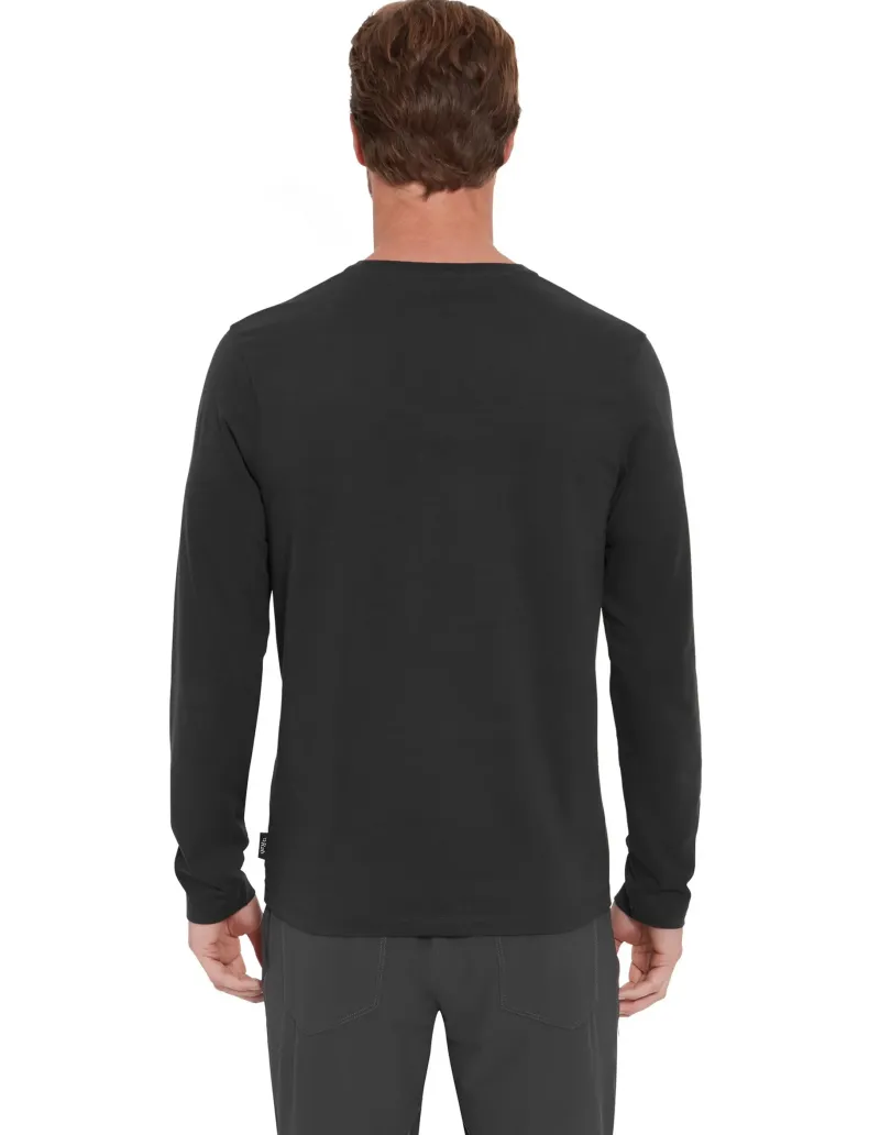 Rab T-Shirts & Baselayers-Mens Basecamp Logo Badge LS Tee - Beluga