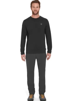 Rab T-Shirts & Baselayers-Mens Basecamp Logo Badge LS Tee - Beluga