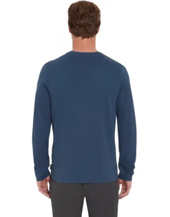 Rab T-Shirts & Baselayers-Mens Basecamp Logo Badge LS Tee - Tempest Blue